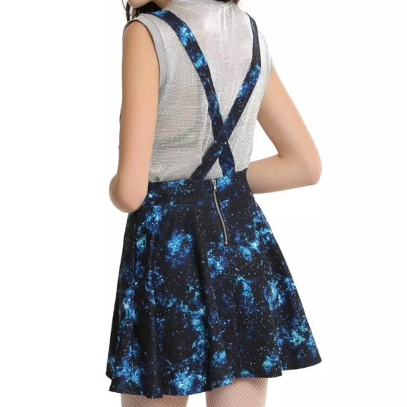 Galaxy Print Suspender Skirt - Picture 2 of 7